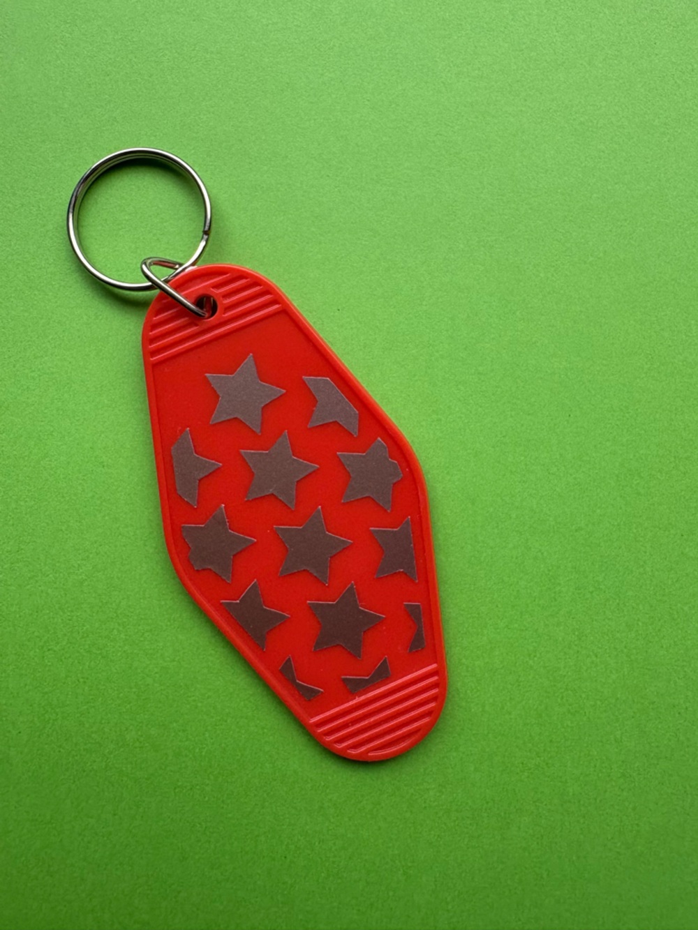 Hand made Red Star Pattern Keychain